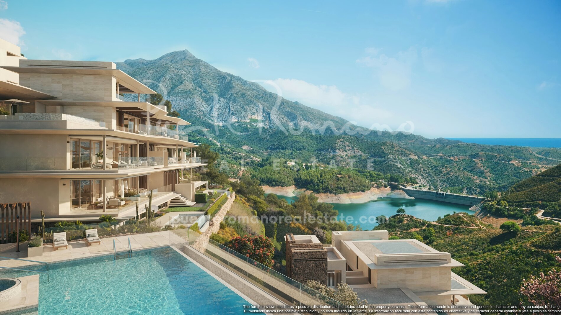 Nuevos apartamentos de lujo con vistas panorámicas al mar y la montaña