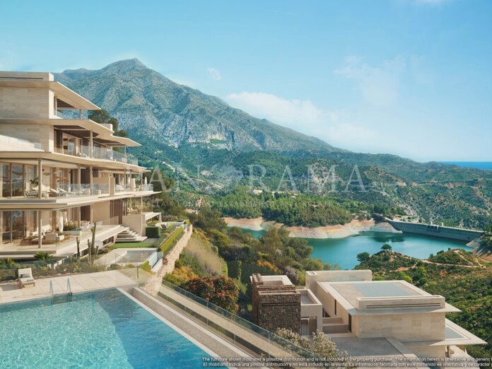 Neue Luxuswohnungen mit Panoramablick auf Meer und Berge