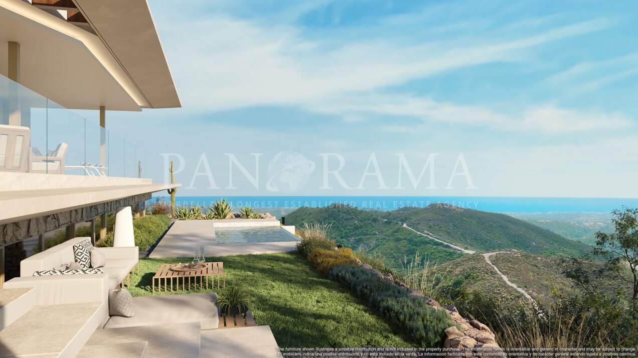 Ático nuevo con vistas panorámicas al mar y a la montaña