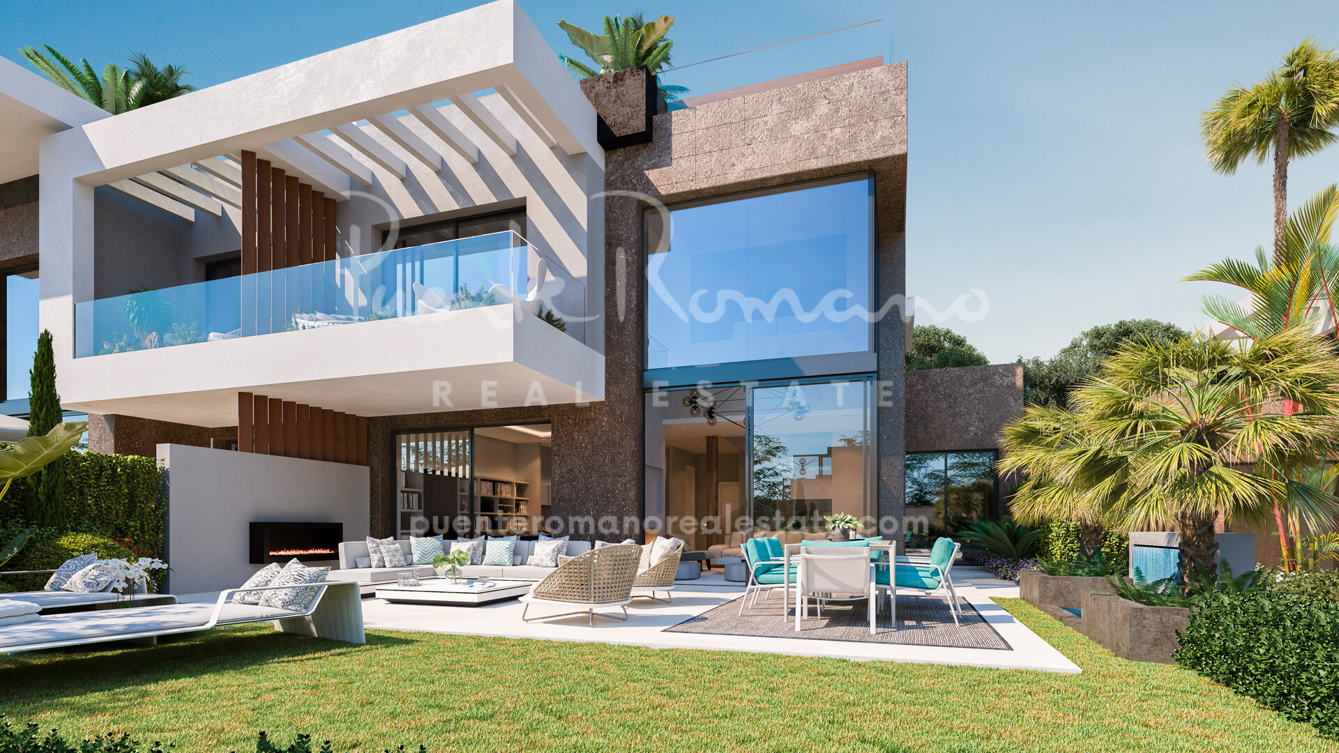 High quality brand new townhouses with panoramic sea views in Marbella East