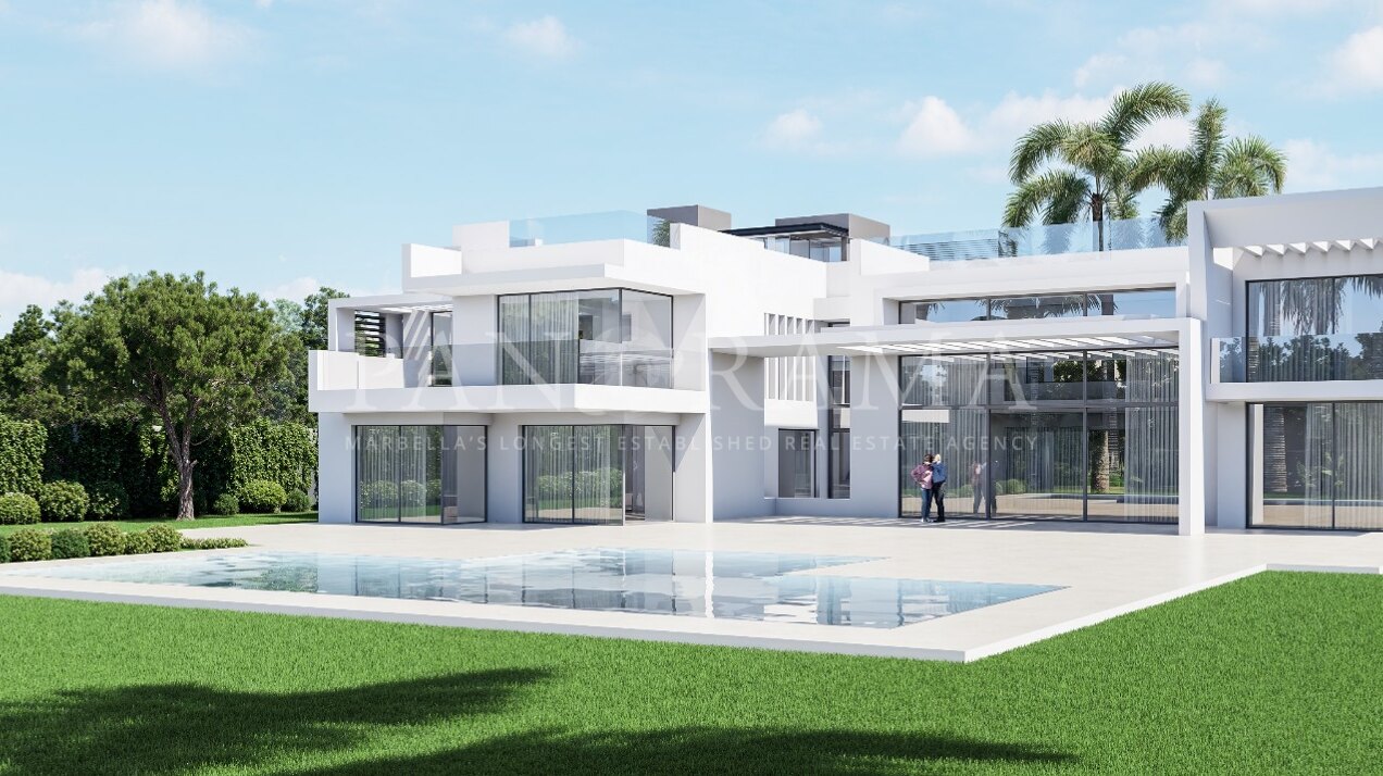 Moderne luxe villa in aanbouw in Guadalmina Baja