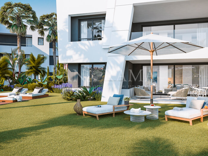 New construction of apartments close to the sea and amenities