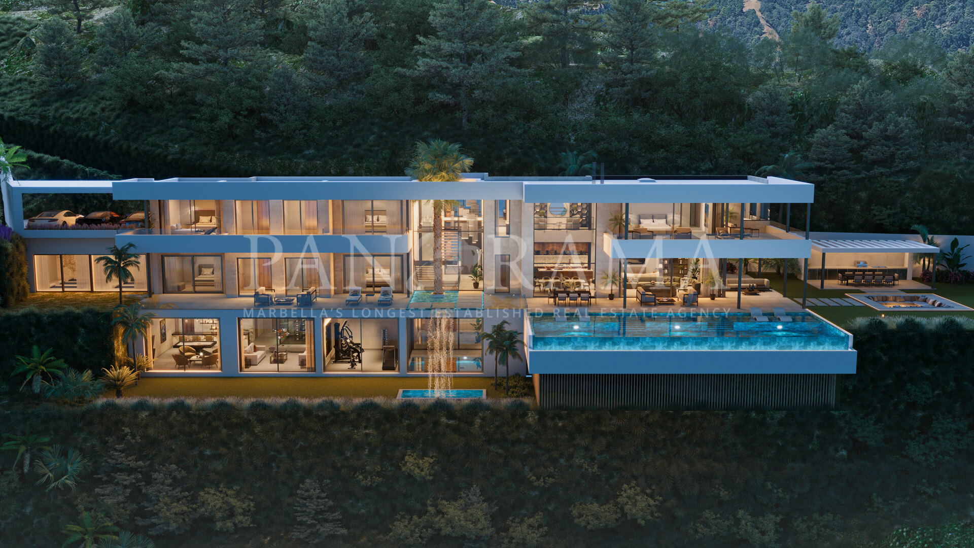 Villa prestigieuse à El Madroñal avec spa, logement privé pour le personnel et vues spectaculaires