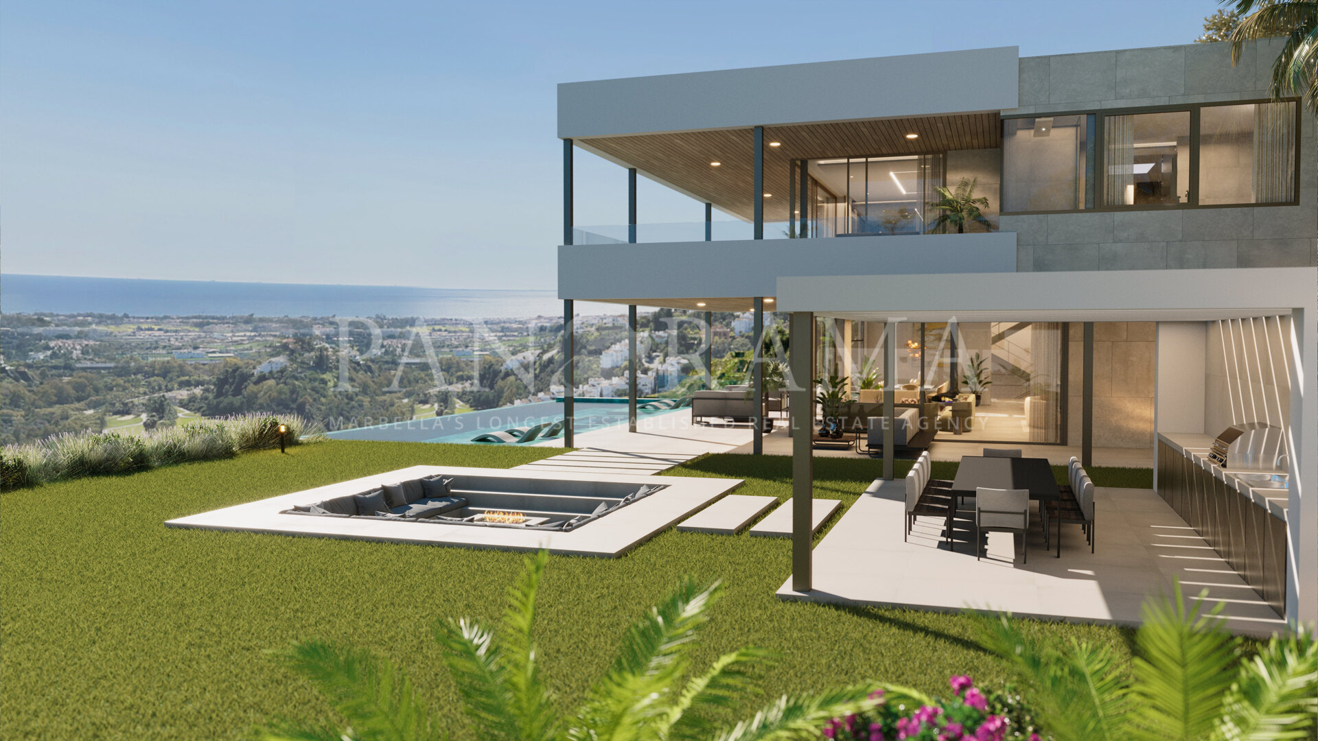 Villa spacieuse à El Madroñal offrant des vues spectaculaires sur le golf et la mer