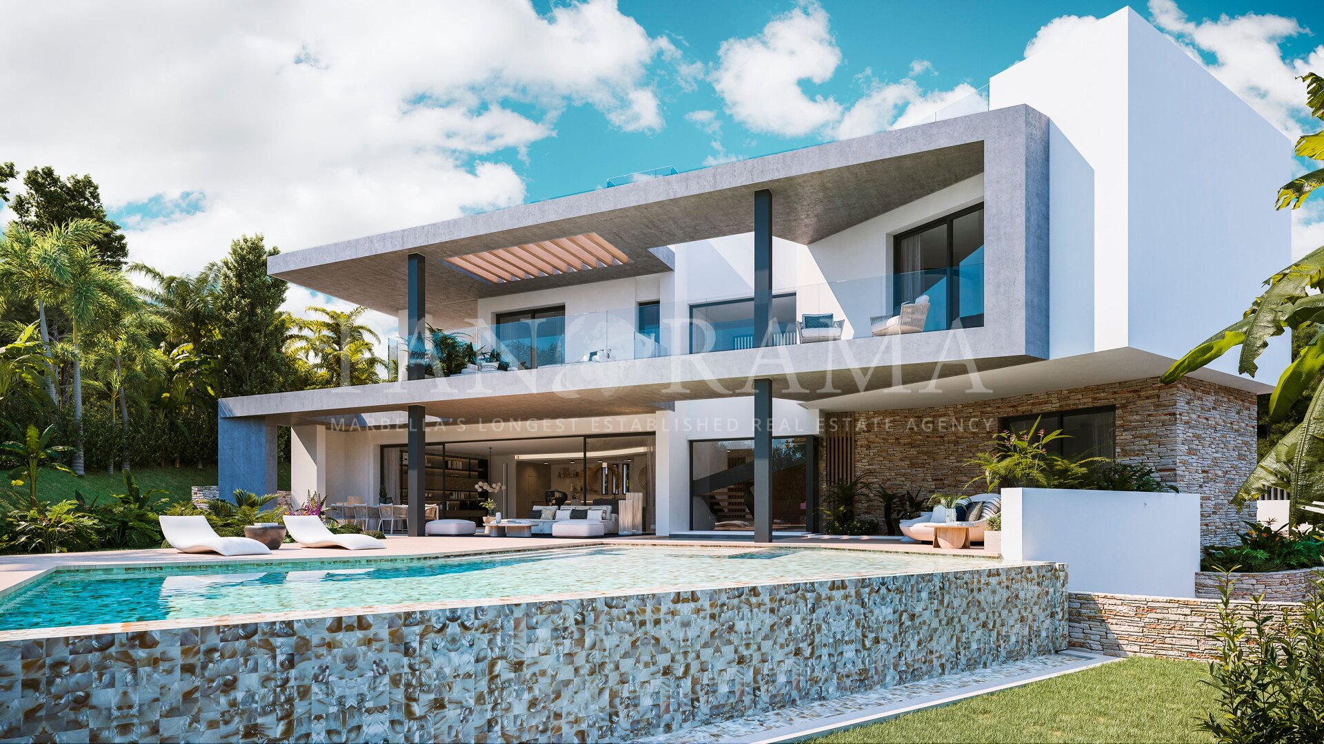 Elegante, op het zuiden gelegen villa in Lomas del Virrey, de Golden Mile van Marbella