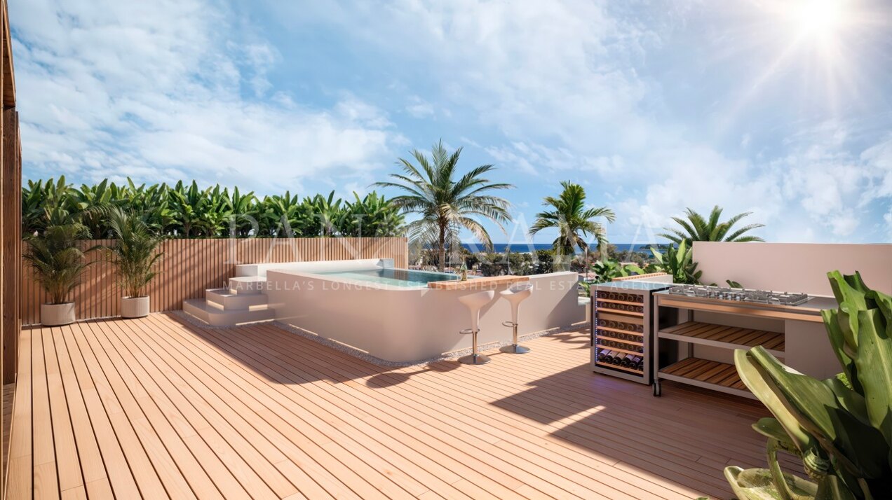 Duplex penthouse with private plunge pool in San Pedro town