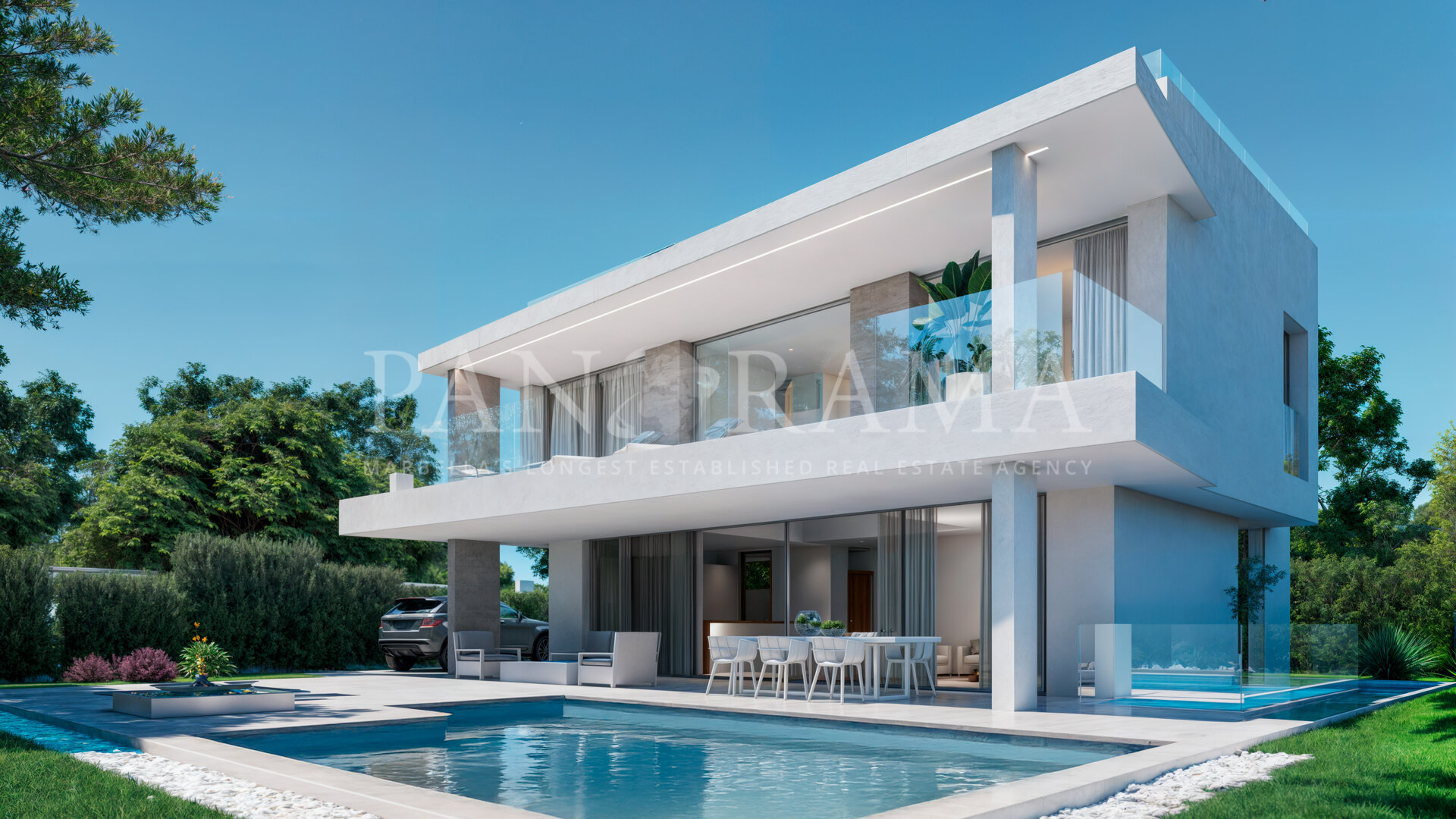 Modern elegant villas in Monte Biarritz with chill-out lounge area