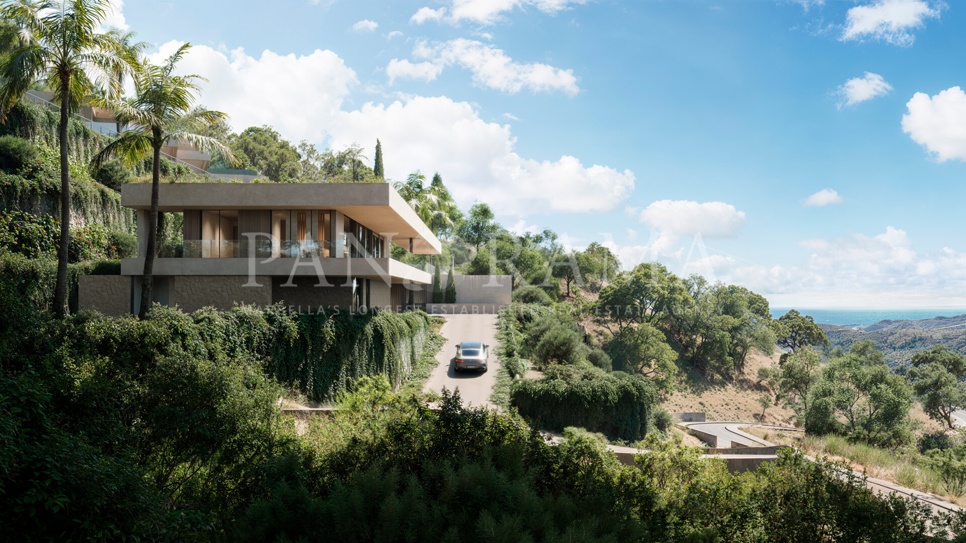 Turnkey villa project surrounded by beautiful mountains and sea views in Montemayor