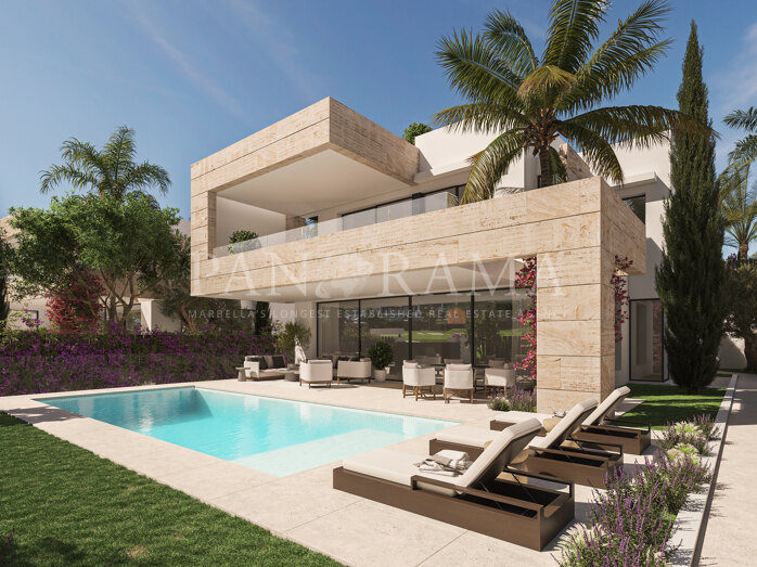 New construction of 14 detached villas with pool in El Campanario, Estepona