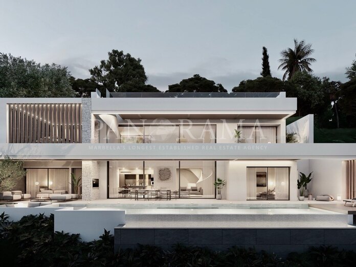 Perceel met vergunning voor een moderne villa in Elviria Hills