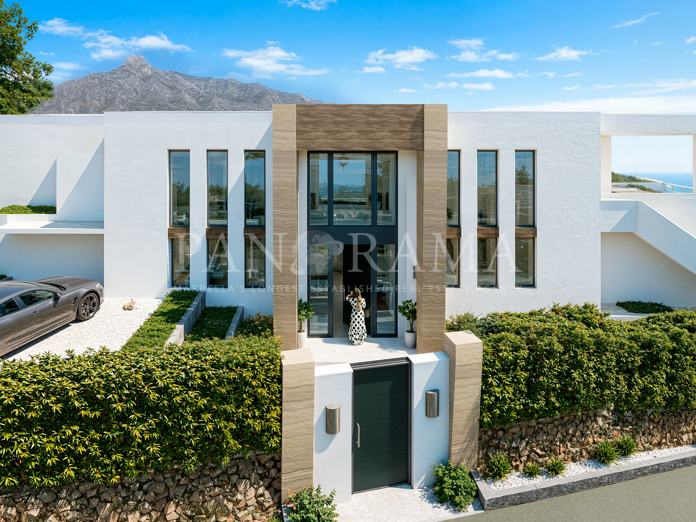 Luxury villa under construction with sea and La Concha views in the Golf Valley
