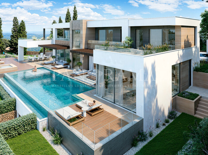 Villa Mia - Chalet de lujo en construcción con vistas al mar y a La Concha en el Valle del Golf