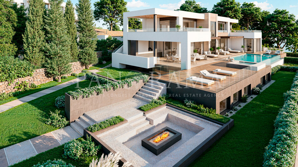 Luxusvilla im Bau mit Meer- und La Concha-Blick im Golf Valley