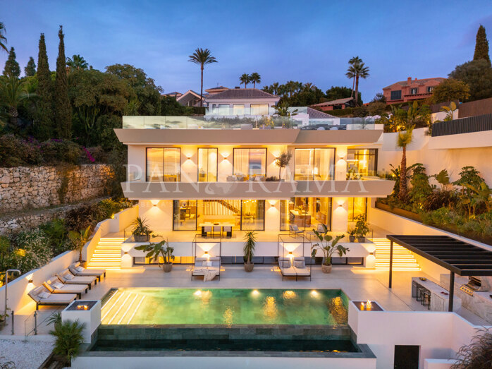 Exquisite new south-facing villa in Elviria, designed by an acclaimed architect