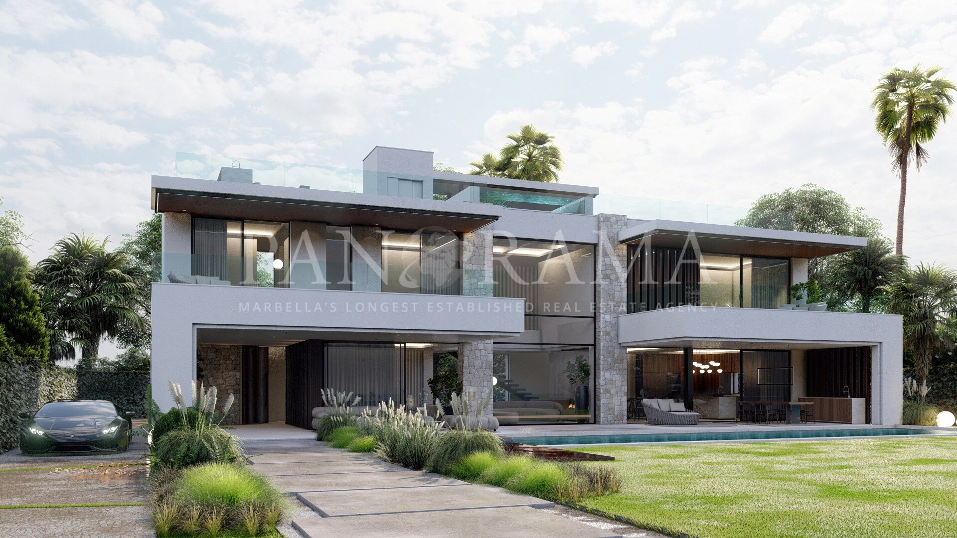 Parcelle exclusive avec projet de base approuvé à côté de la plage à Marbesa