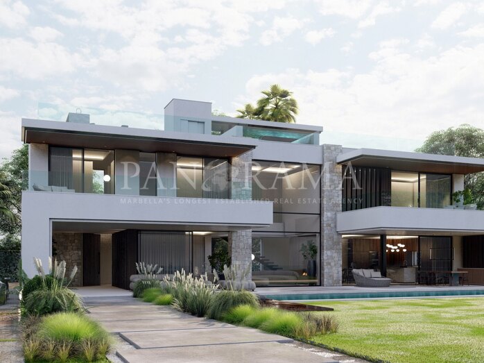 Parcelle exclusive avec projet de base approuvé à côté de la plage à Marbesa