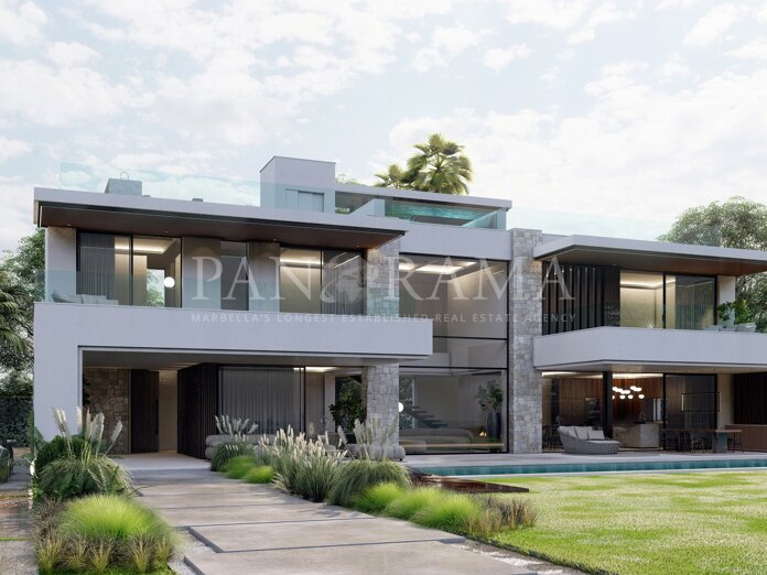 Exclusief perceel met goedgekeurd basisproject naast het strand in Marbesa