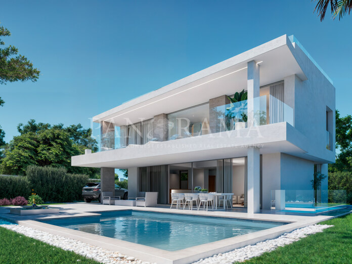 Exclusivas villas nuevas cerca de El Campanario Golf en Estepona Este