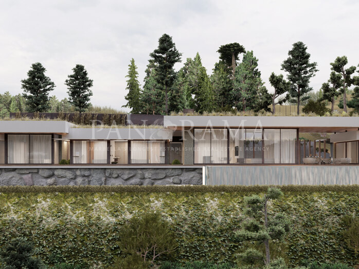 Wunderschönes Grundstück mit Projekt und Panoramablick auf das Meer in Monte Mayor, Benahavís