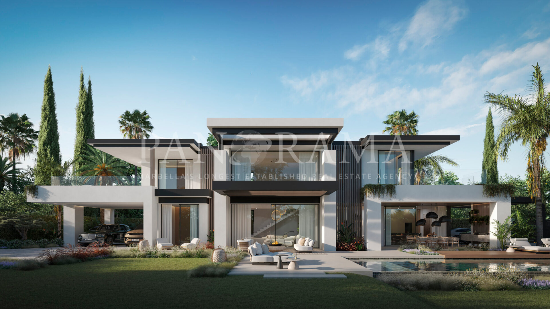 Programme en bord de mer de 3 villas modernes dans le prestigieux quartier résidentiel de Cortijo Blanco