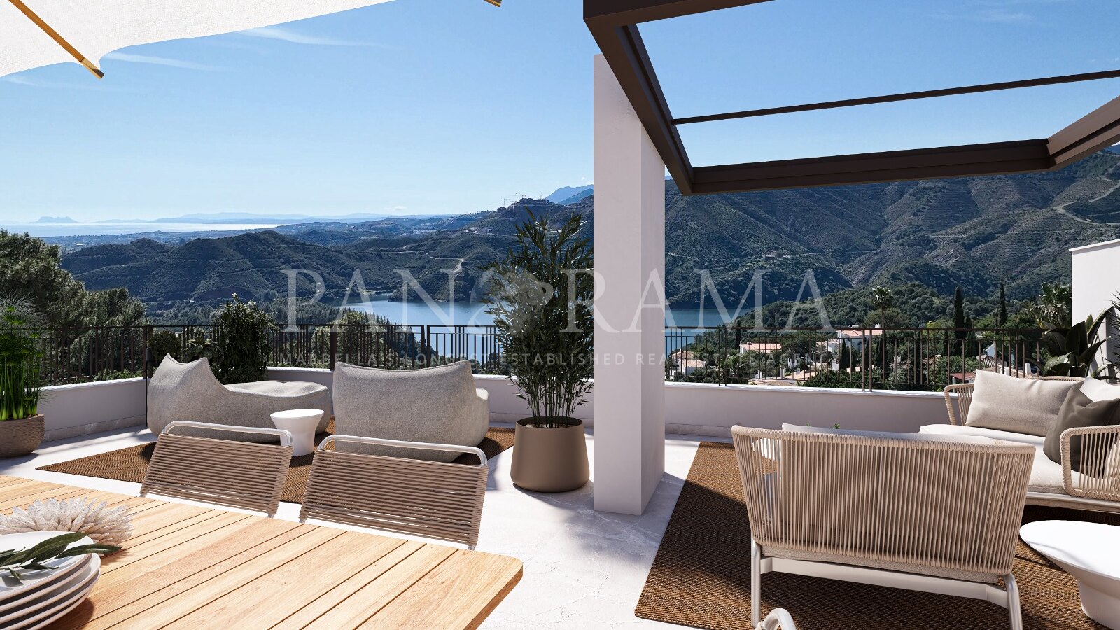 Appartement spectaculaire au premier étage avec vue sur la mer dans un nouveau projet à Almazara Views, Istán