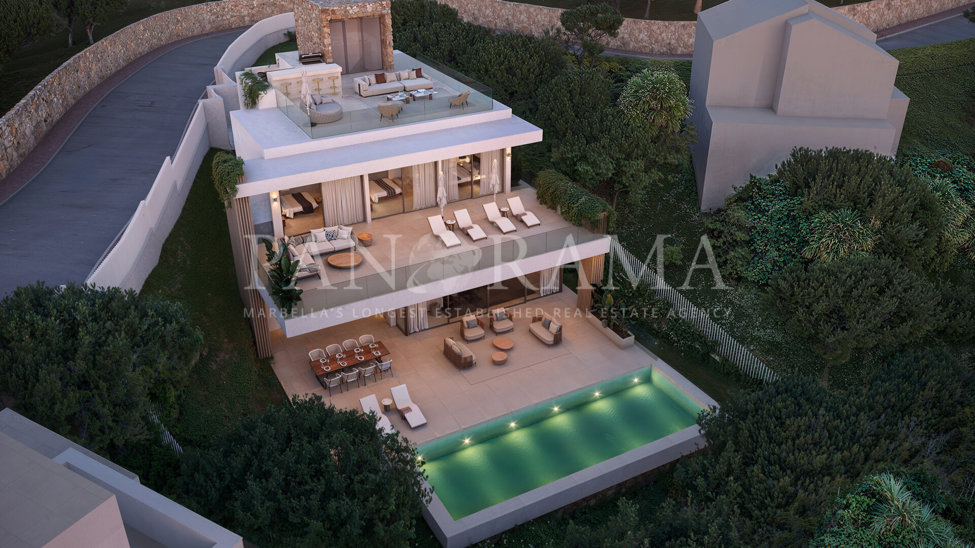 Außergewöhnliches modernes Villenprojekt mit Genehmigung in El Rosario, Marbella
