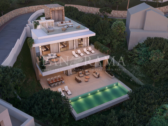 Außergewöhnliches modernes Villenprojekt mit Genehmigung in El Rosario, Marbella