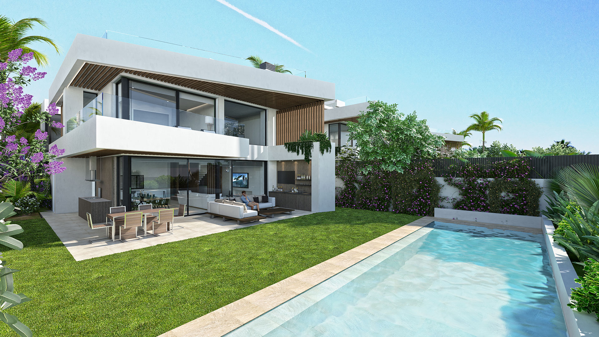 Brand-new beachside villa in a gated community between Puerto Banús and San Pedro Beach