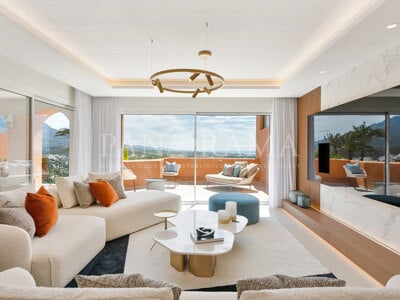 New duplex penthouse nestled within the prestigious complex of Les Belvederes in Nueva Andalucía