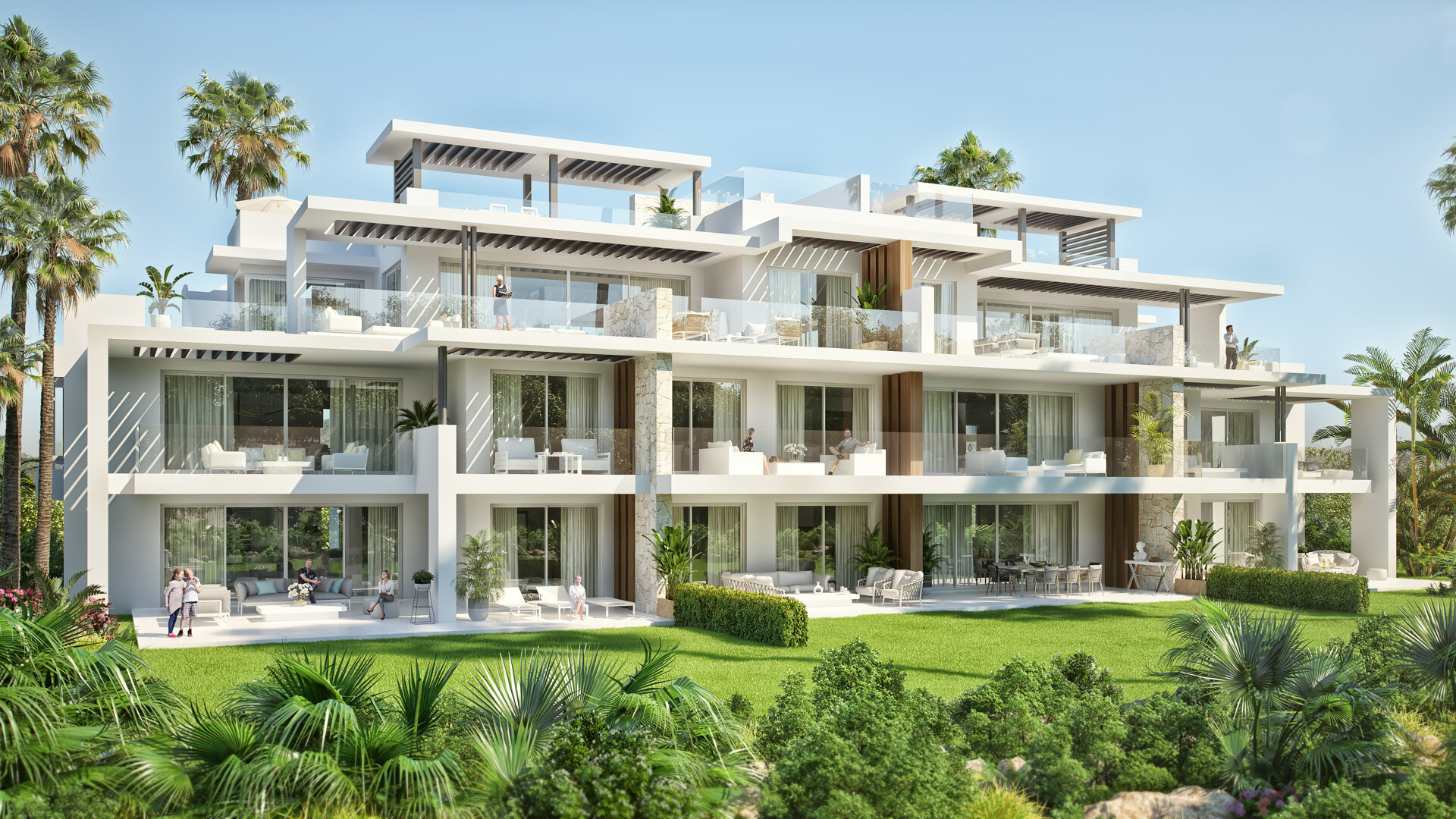 Appartements contemporains sur mesure avec vue panoramique sur la mer à La Mairena