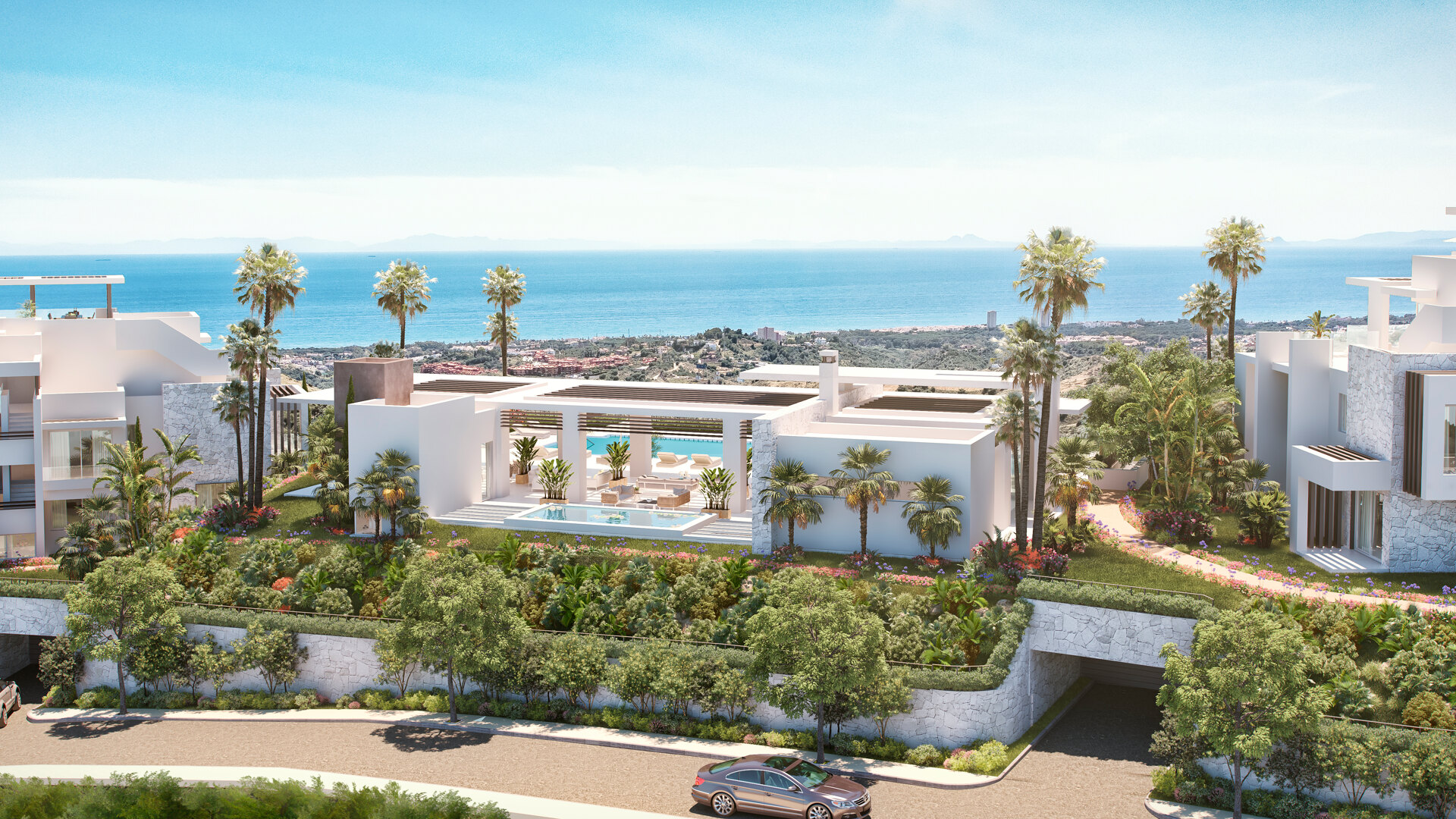 Appartement au rez-de-chaussée avec vue panoramique sur la mer à La Mairena