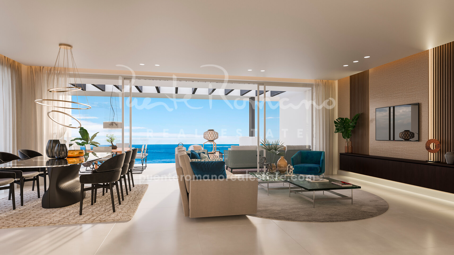 Apartamento contemporáneo con vistas panorámicas al mar en La Mairena