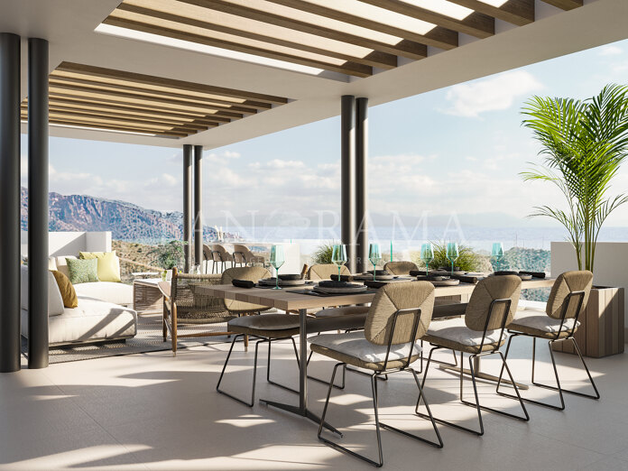 Appartements contemporains sur mesure avec vue panoramique sur la mer à La Mairena