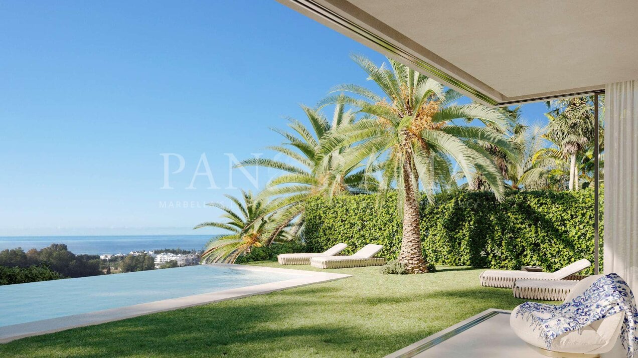 Branded by Dolce and Gabanna: Luxury garden apartment with panoramic views on the Golden Mile