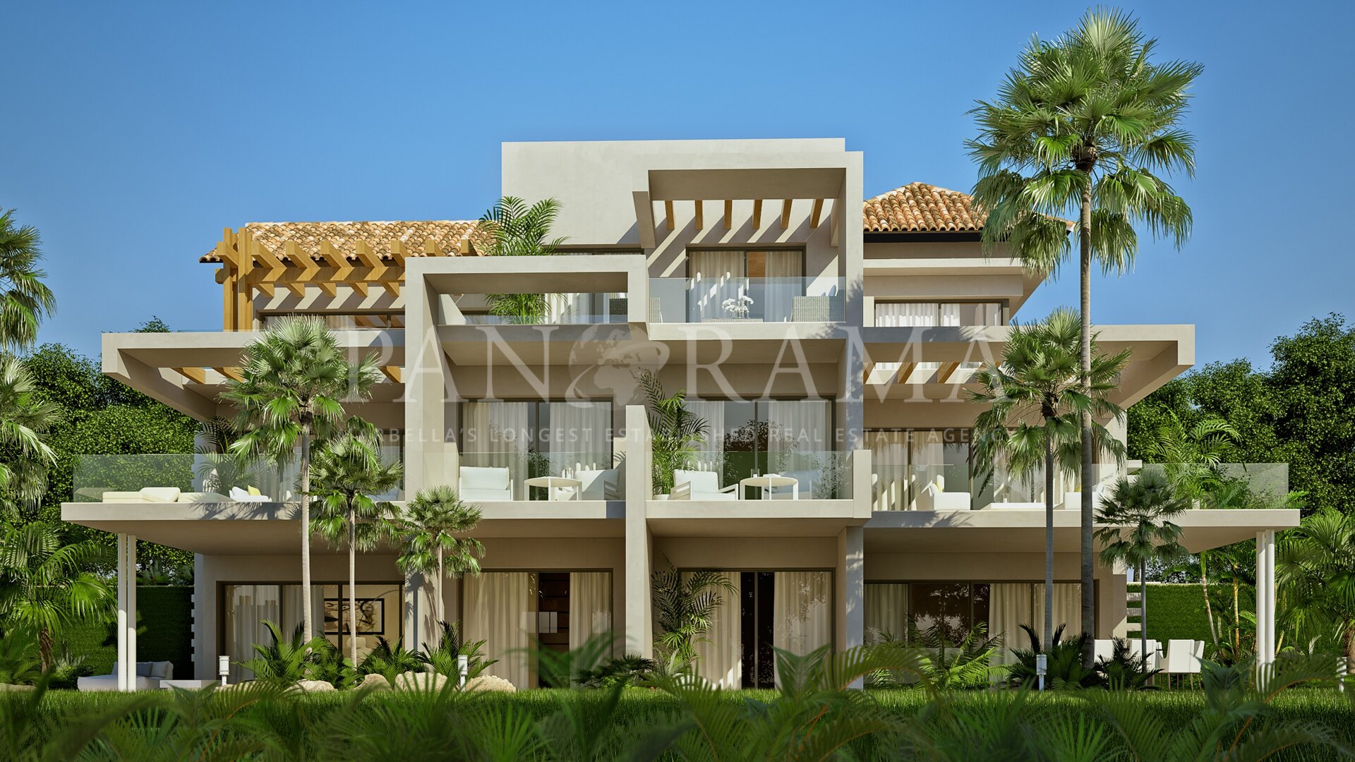 Moderno apartamento en planta baja con jardín en Marbella Club Hills