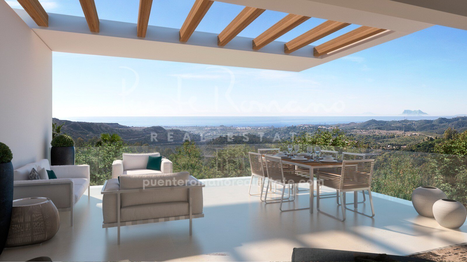 Modern duplex penthouse in Marbella Club Hills with sea views