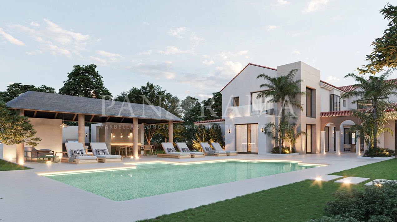 Prachtige villa in aanbouw in Las Brisas nabij golfbanen