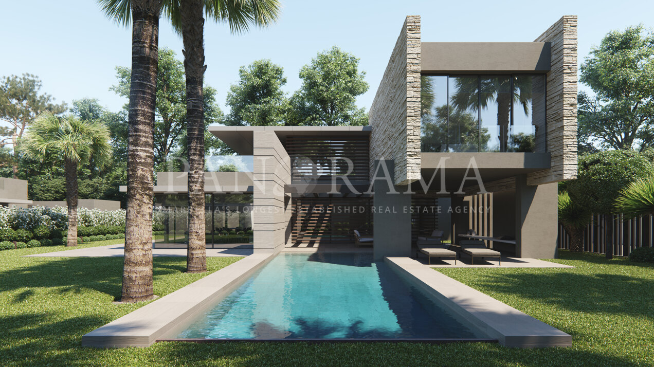 Contemporary villa under construction near the sea in the area of San Pedro de Alcántara