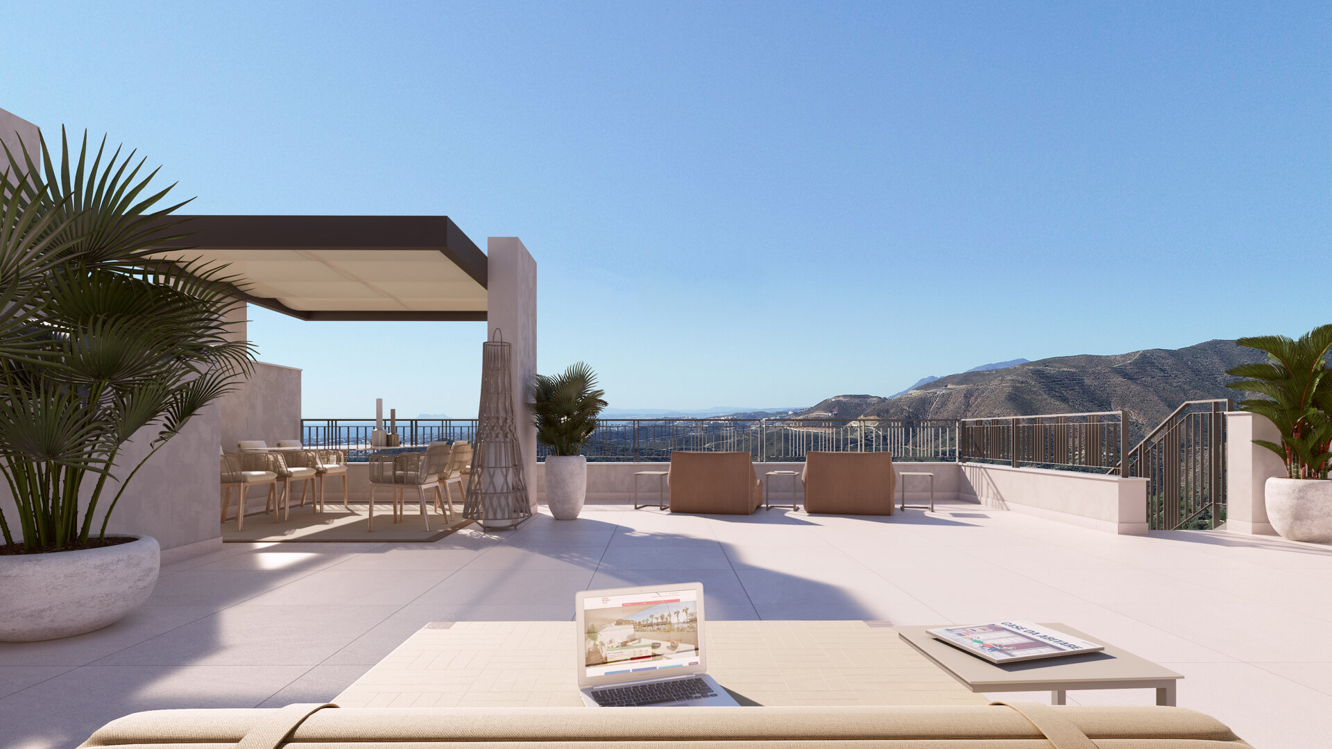 Penthouse avec vue sur la mer entouré par la nature dans la forêt d'Alzara