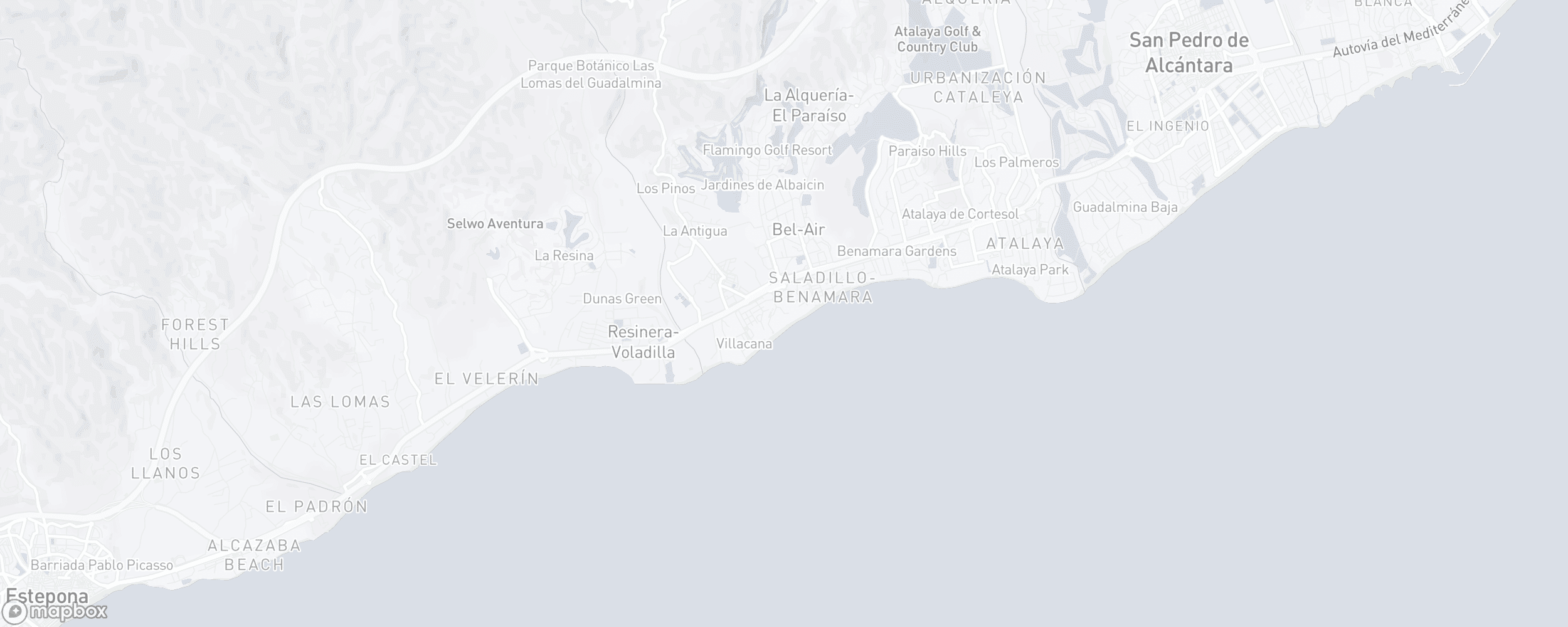 Carte de l'emplacement de la propriété, Costalita, Estepona Est