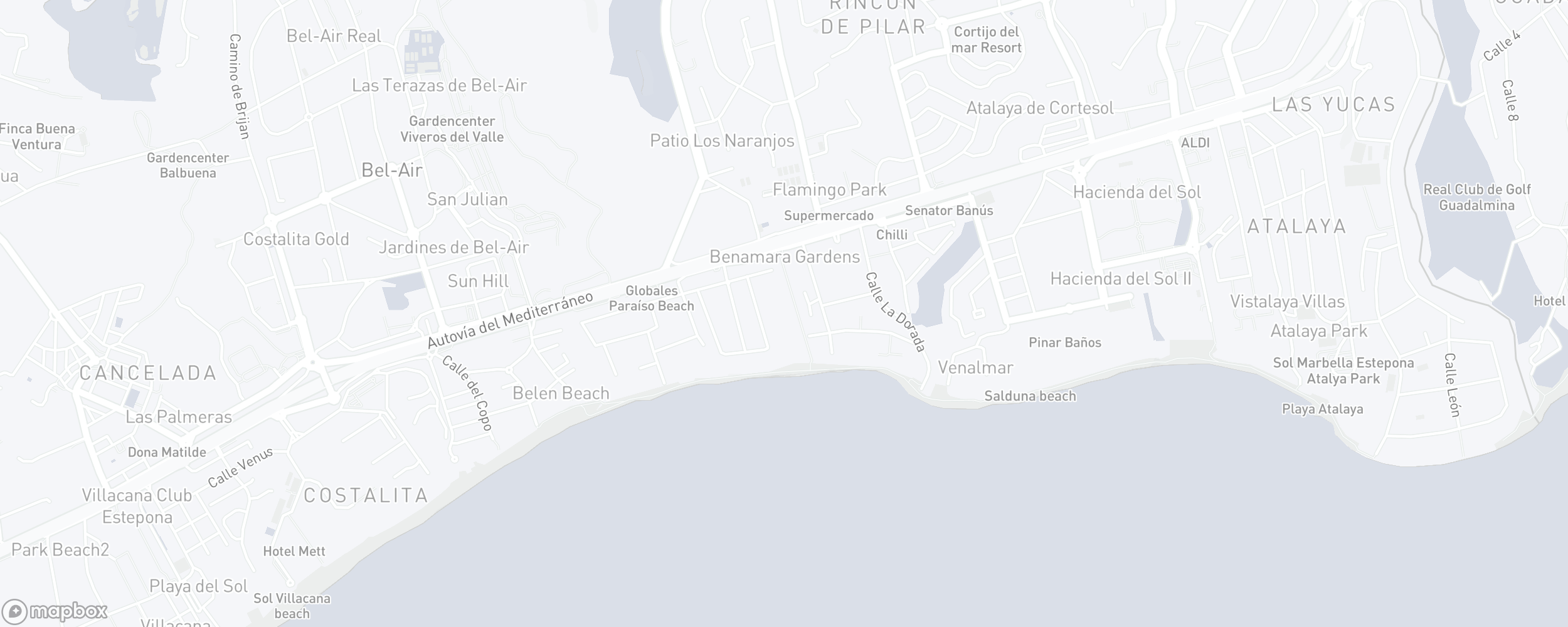 Carte de l'emplacement de la propriété, Paraiso Barronal, Estepona Est