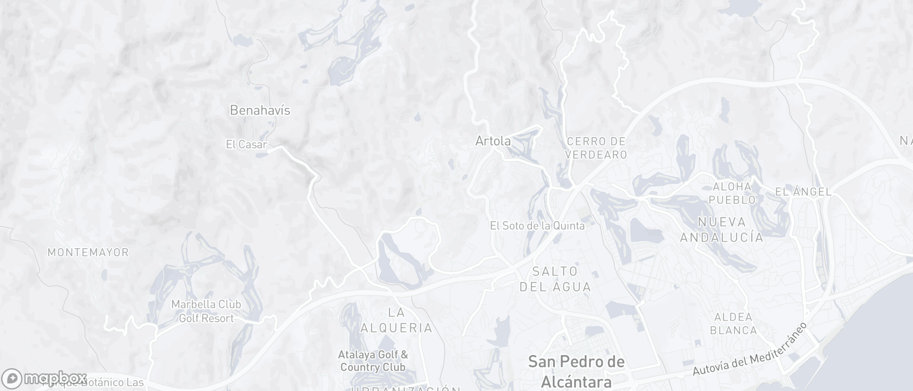 Mapa de ubicación de la propiedad, Puerto del Almendro, Benahavis