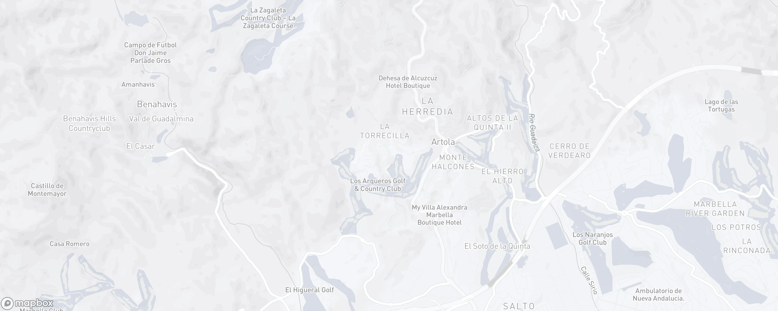 Carte de l'emplacement de la propriété, Los Arqueros, Benahavis