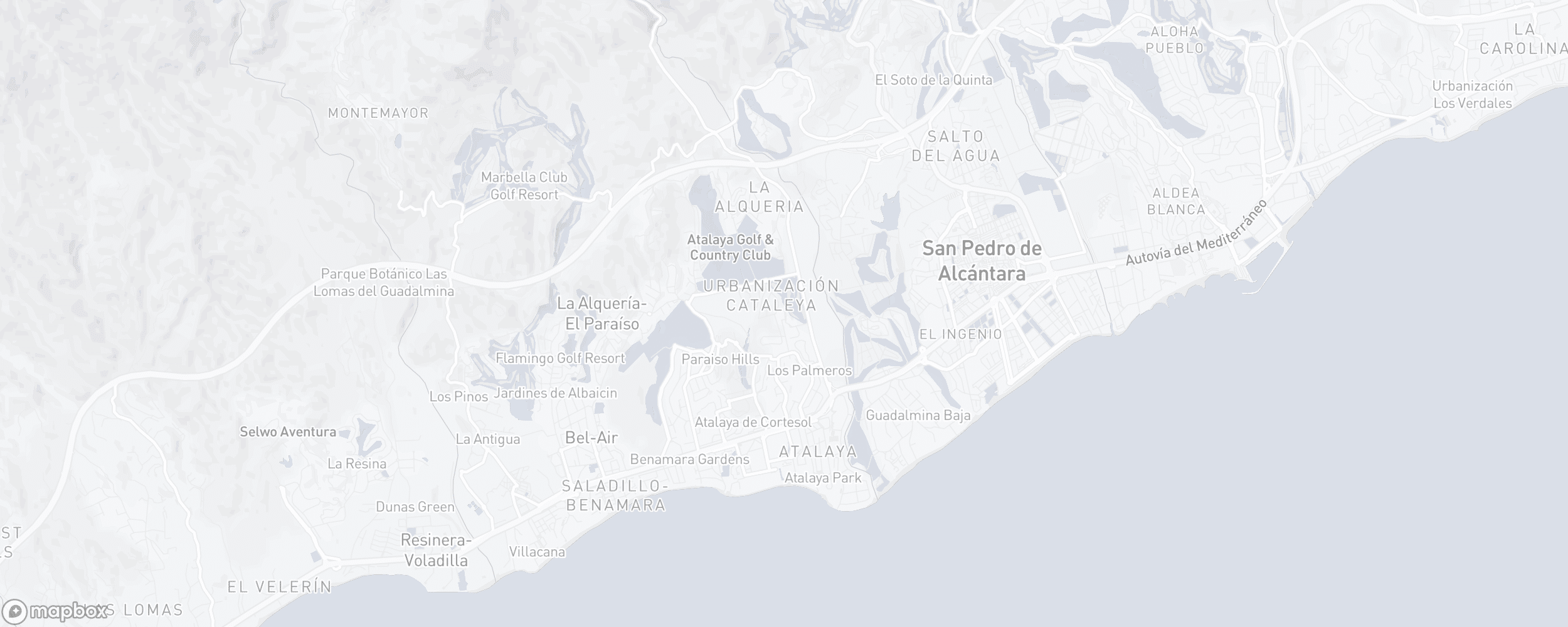 Carte de l'emplacement de la propriété, Atalaya Golf, Estepona Est