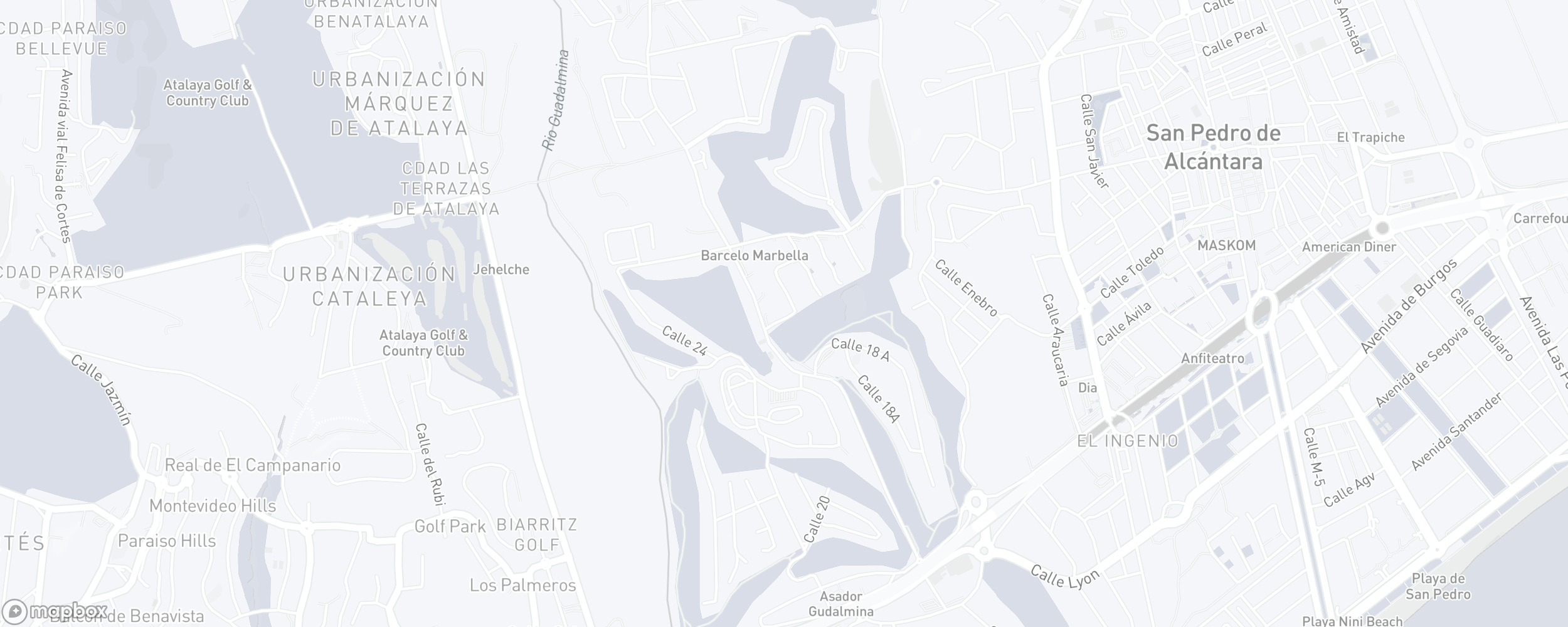 Carte de l'emplacement de la propriété, Guadalmina Alta, San Pedro de Alcantara