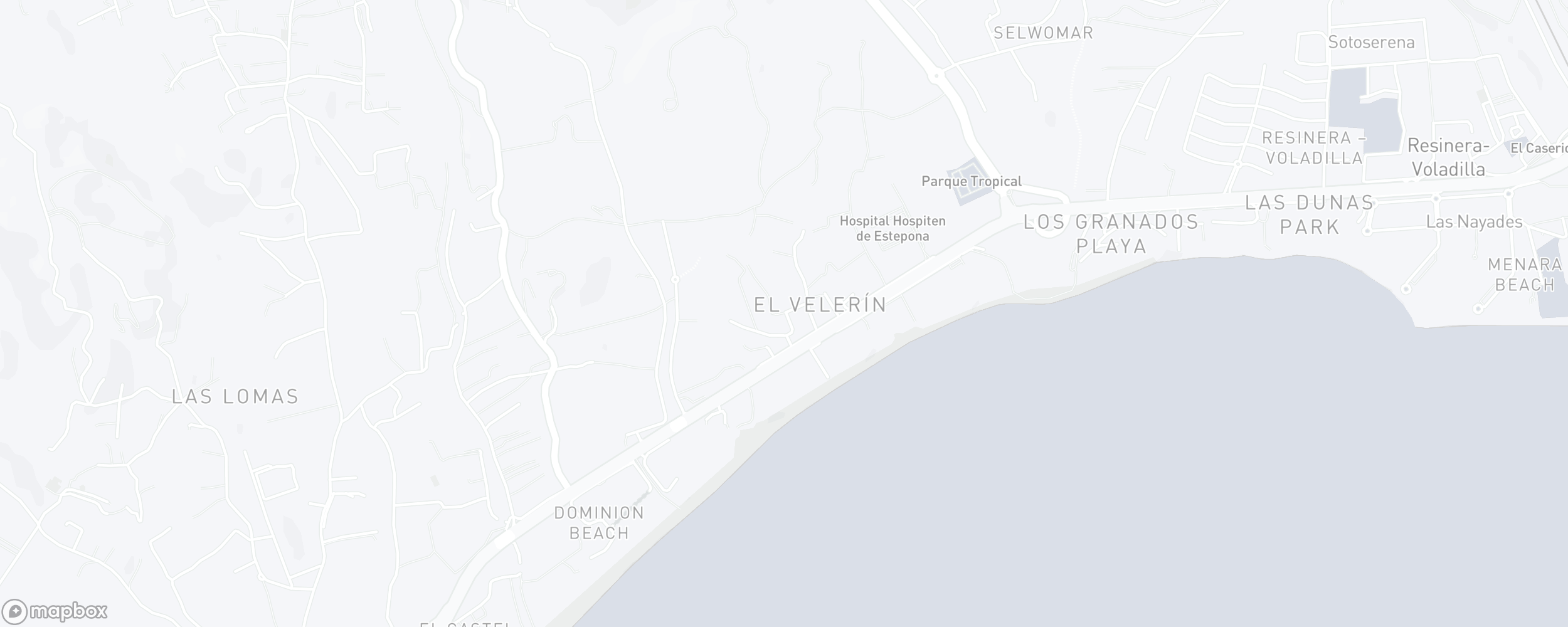 Carte de l'emplacement de la propriété, El Velerin, Estepona Est