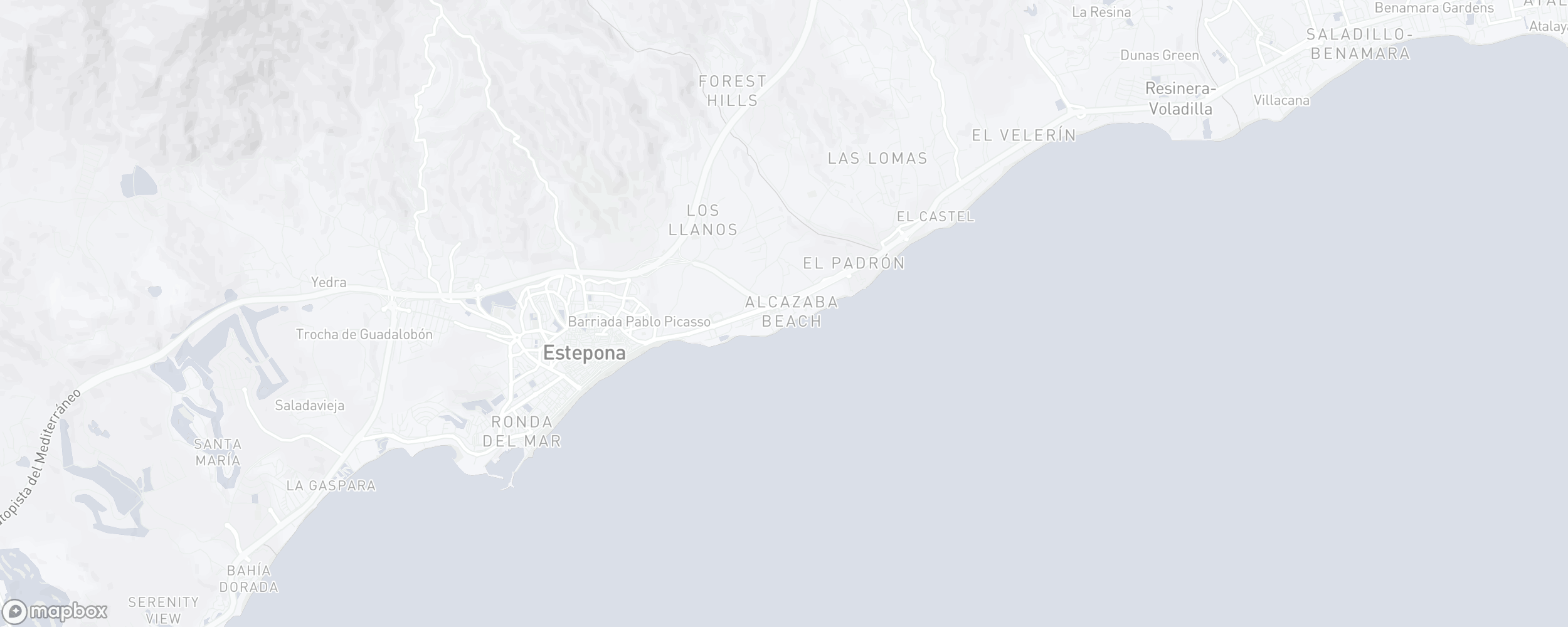 Mapa de ubicación de la propiedad, Alcazaba Beach, Estepona Este