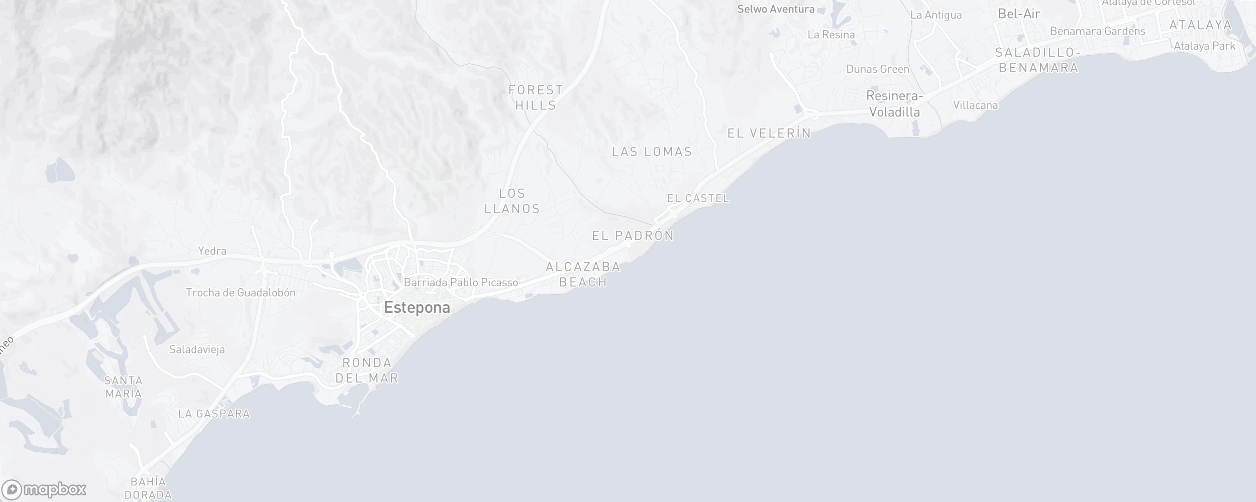 Carte de l'emplacement de la propriété, Mar Azul, Estepona Est