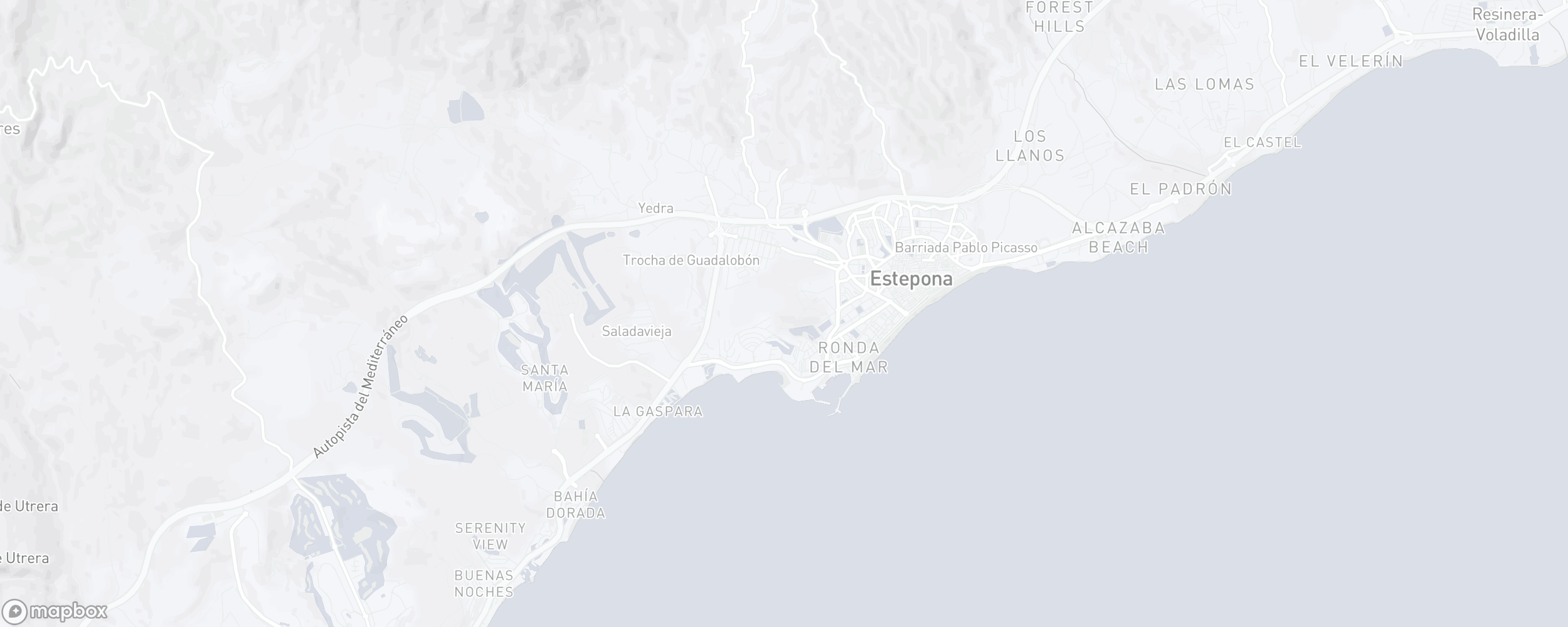 Carte de l'emplacement de la propriété, Las Mesas, Estepona Ville