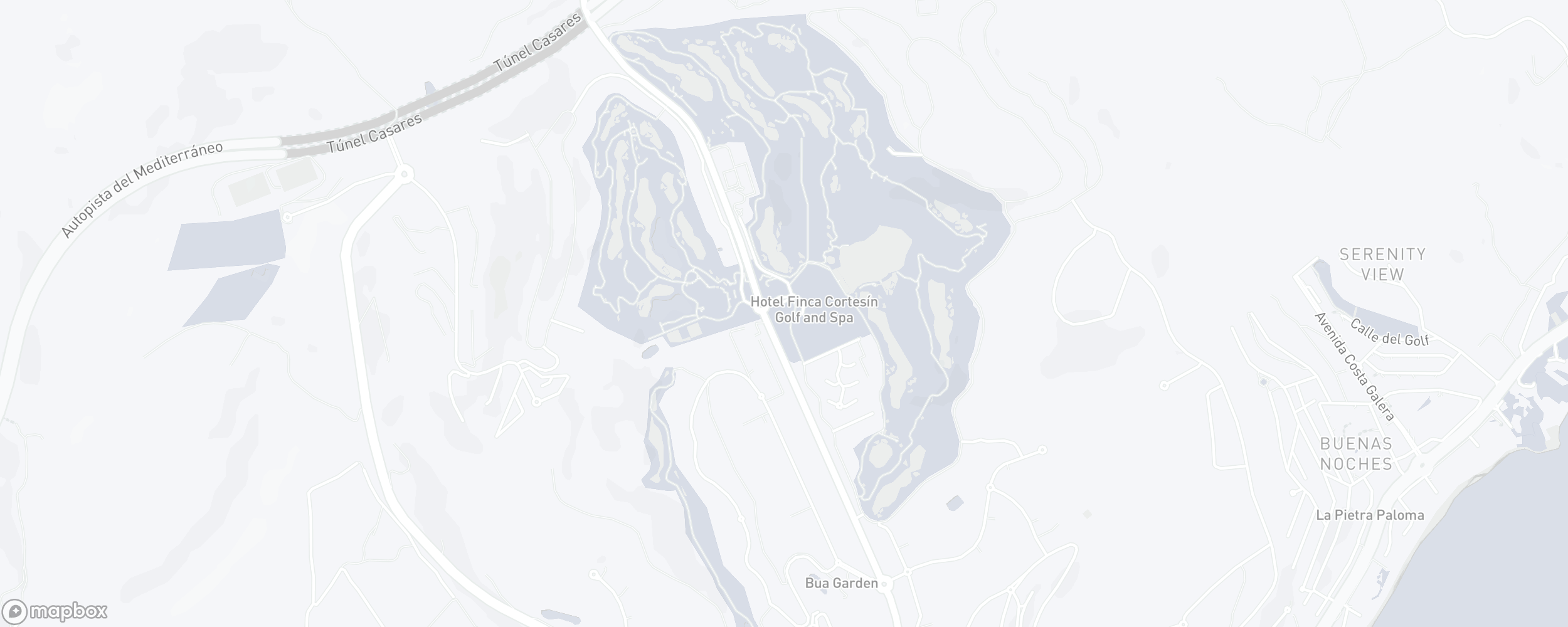 Carte de l'emplacement de la propriété, Finca Cortesin, Casares